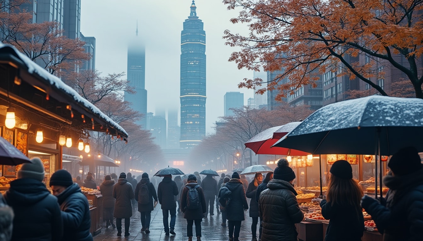 discover the unique charm of taipei in cold weather. explore the city's stunning winter landscape, cozy cafes, and cultural attractions that come alive during the chill. experience taiwan's vibrant atmosphere and find warmth in its local cuisine and hospitality.