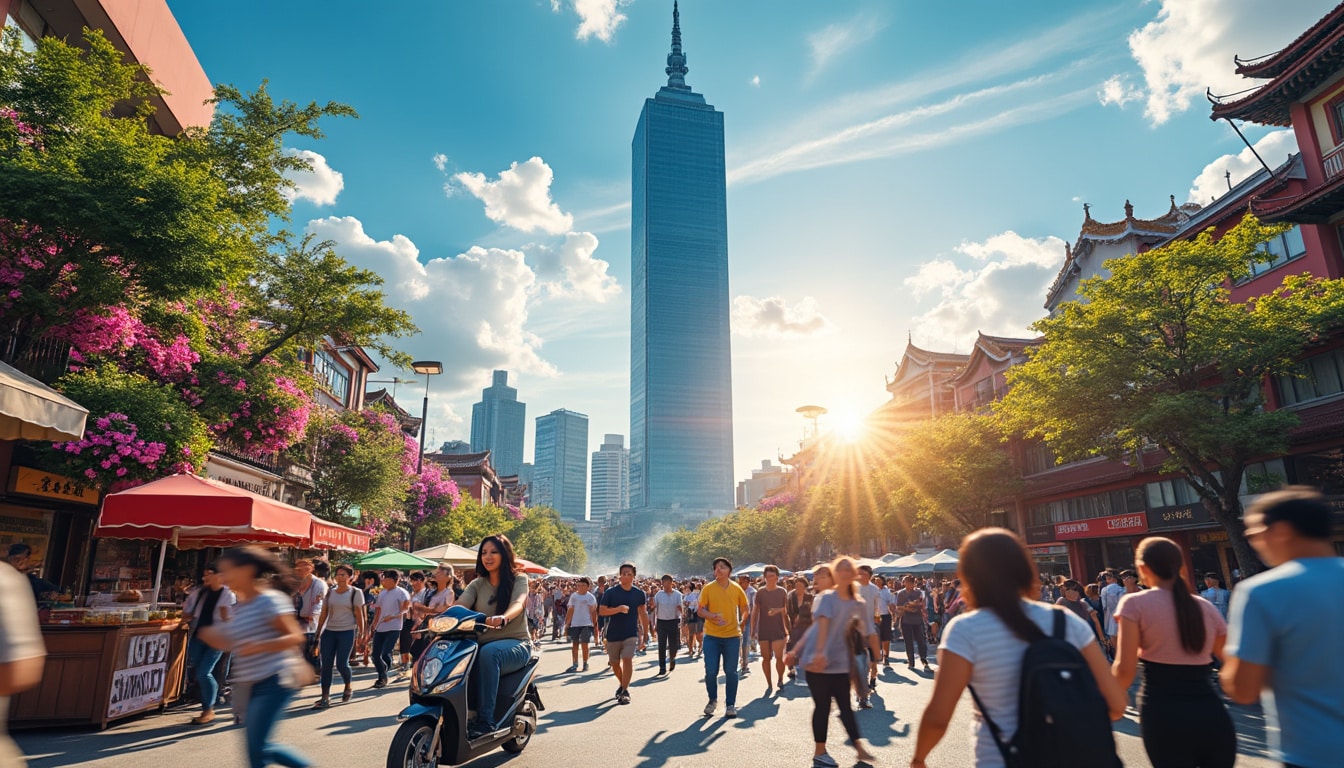 explore the vibrant daily life in taipei, where modernity meets tradition. discover bustling street markets, delicious street food, lush parks, and the rich culture that defines this dynamic city. experience the warmth of local communities and uncover hidden gems as you navigate the lively streets of taipei.
