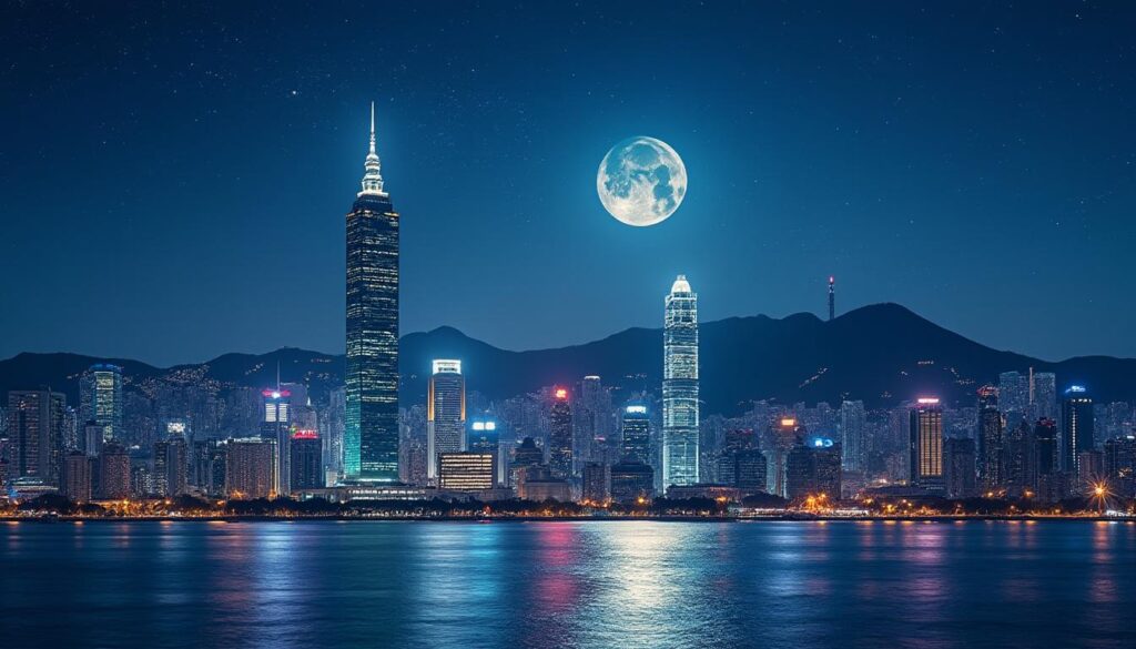 explore the enchanting beauty of taipei under the glow of moonlight and discover if the city's charm shines as brightly at night.